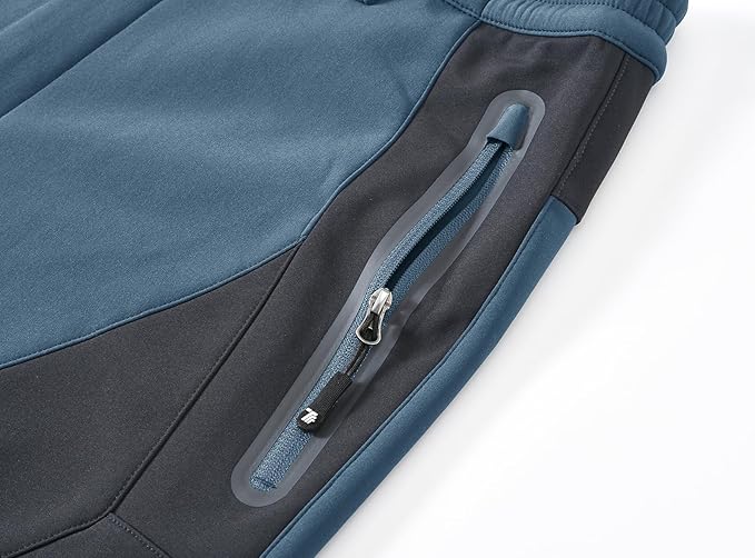 YSENTO Men's Fleece Lined Ski Snow Pants Winter Waterproof Softshell Insulated Hiking Cargo Pants-StrideForce Fitness