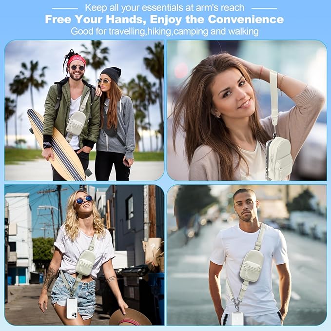 Phone Strap Crossbody Wrist Strap, Upgraded Phone Lanyard with Adjustable Purse-StrideForce Fitness