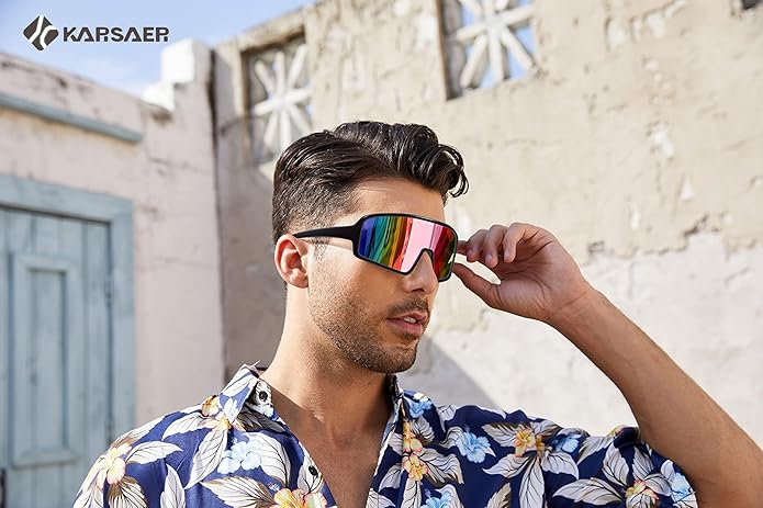 Karsaer Vision Sports Sunglasses Cycling Glasses Baseball Softball Sunglasses Unisex for Adult Youth Kids Boys Girls 8-16-StrideForce Fitness