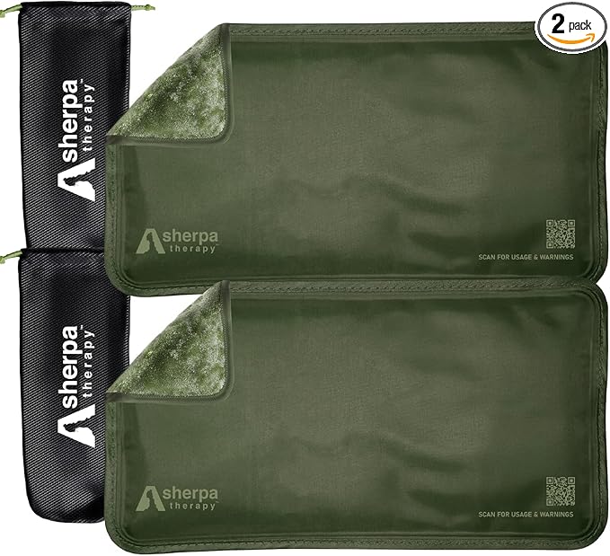 Small Flexible Gel Ice Packs for Injuries Reusable - Soft Hot and Cold Packs for Injuries for Ankle, Hand, Wrist, Head Pain Relief - 5" x 10" - 2PK - Green-StrideForce Fitness