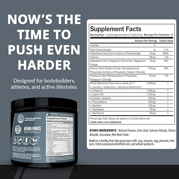 Granite Essential Amino Acids Powder for Muscle Recovery and Growth with 10g EAAs and 7g BCAAs - Soy-Free, Gluten-Free, 448g (30 Servings), Strawberry Lemonade-StrideForce Fitness