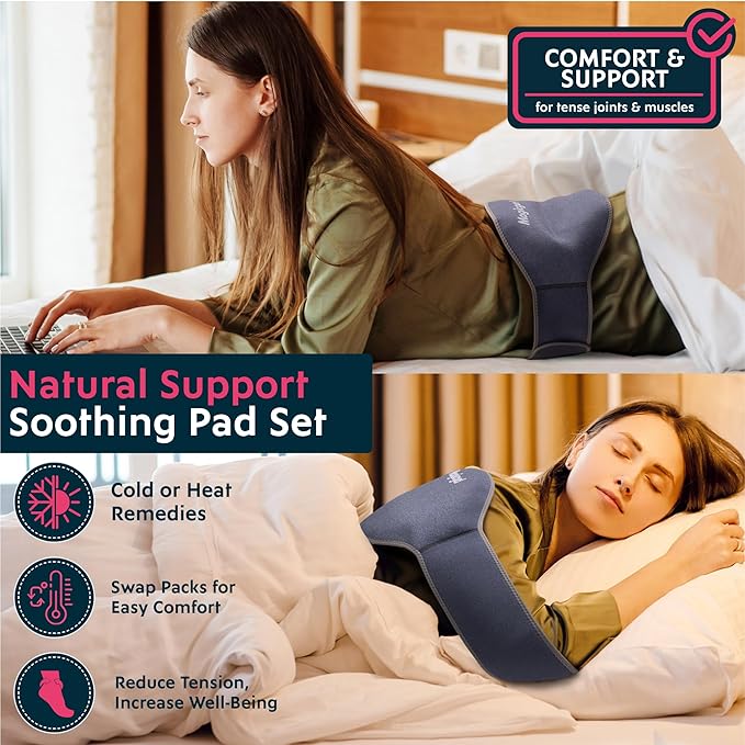 Magic Gel Ice Packs for Injuries Reusable - 2X Ice Pack for Back - Soft Compress for Hot or Cold Therapy - Lower Back Support - Soft Pad for Lower Lumbar, Sciatica, Tailbone-StrideForce Fitness