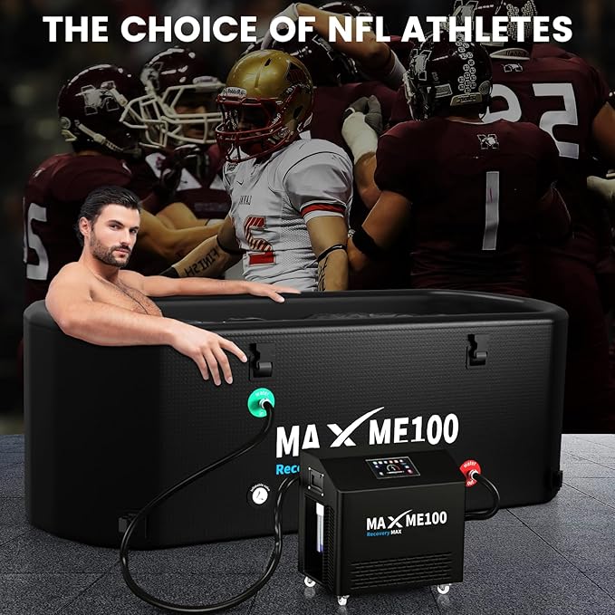 MAXME100® Ice Bath Cold Tub For Athletes, XXL Ice Plunge Tub, Cold Plunge Tube With Step, Water Chiller Compatible, Portable, Inflatable, Outdoor, Indoor (Recovery)-StrideForce Fitness