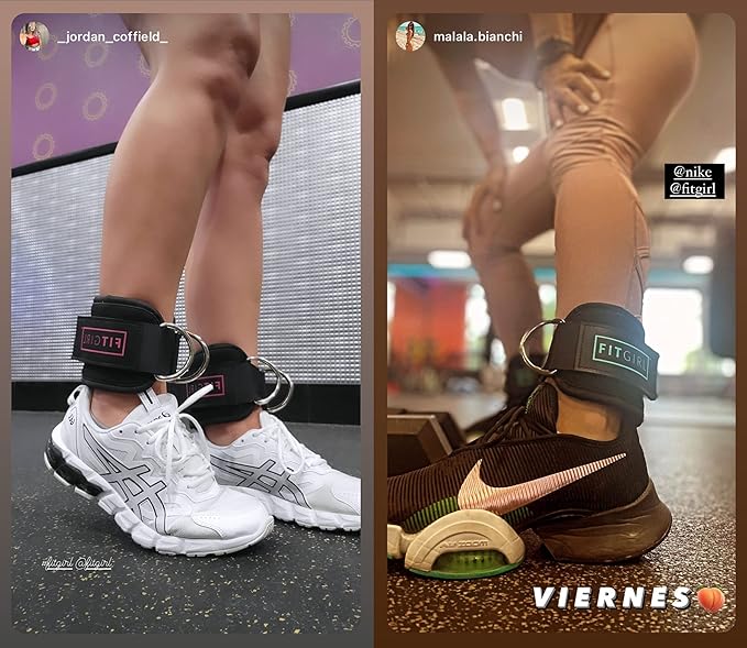 FITGIRL - Ankle Strap for Cable Exercise Machines, Work Out Cuff Attachment for Home & Gym, Glute Workouts - Kickbacks, Leg Extensions, Hip Abductors, for Exercise Machine Attachments-StrideForce Fitness