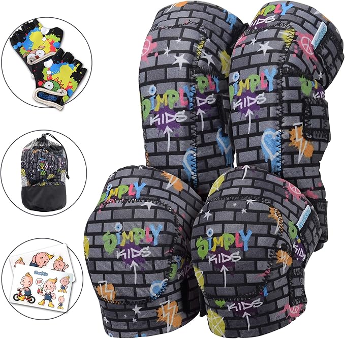 Soft-Style Kids Knee and Elbow Pads with Bike Gloves, Flexible Impact-Resistant Gear for Ages 2-11, Designed for Balance Bikes, Roller-Skating, and Skateboarding-StrideForce Fitness