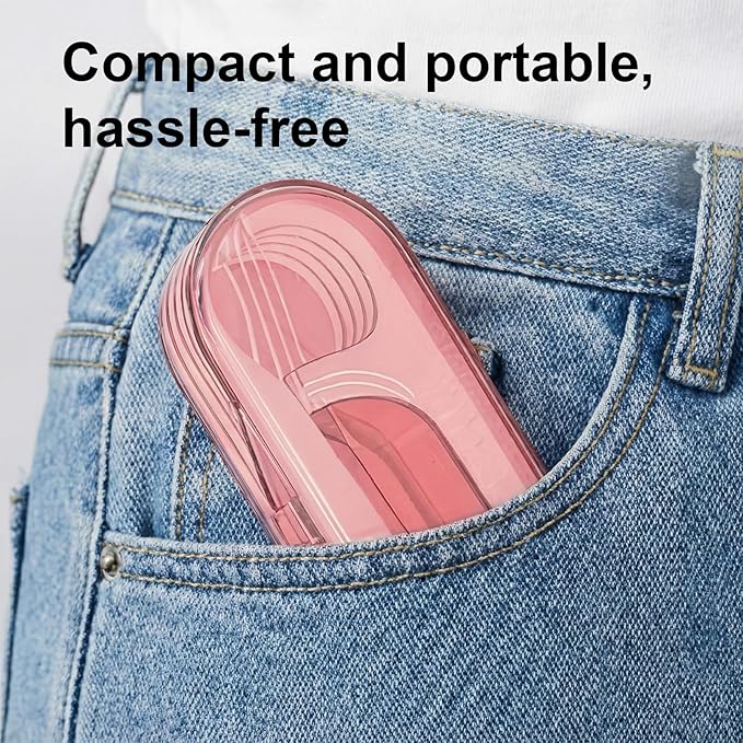 12 Pieces Holy Rose Travel Dental Floss Case-Micro Floss ToothPicks-Portable Flosser Picks Cases Contains Floss Stick 120 Count Sealed Storage for Teeth Cleaning (Green+Pink)
