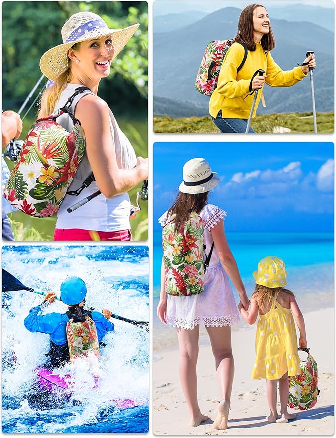 HEETA Waterproof Dry Bag for Women Men(Upgraded Version) 5L/10L/20L/30L/40L Roll Top Lightweight Dry Storage Bag Backpack with Emergency Whistle for Travel, Swimming, Boating, Kayaking, Camping, Beach-StrideForce Fitness