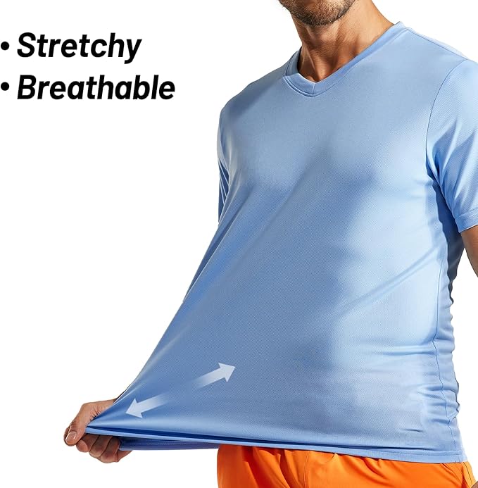 MIER Men's Quick Dry Workout Shirts Moisture Wicking Running Athletic Performance T-Shirts Recycled Polyester Top Tee-StrideForce Fitness