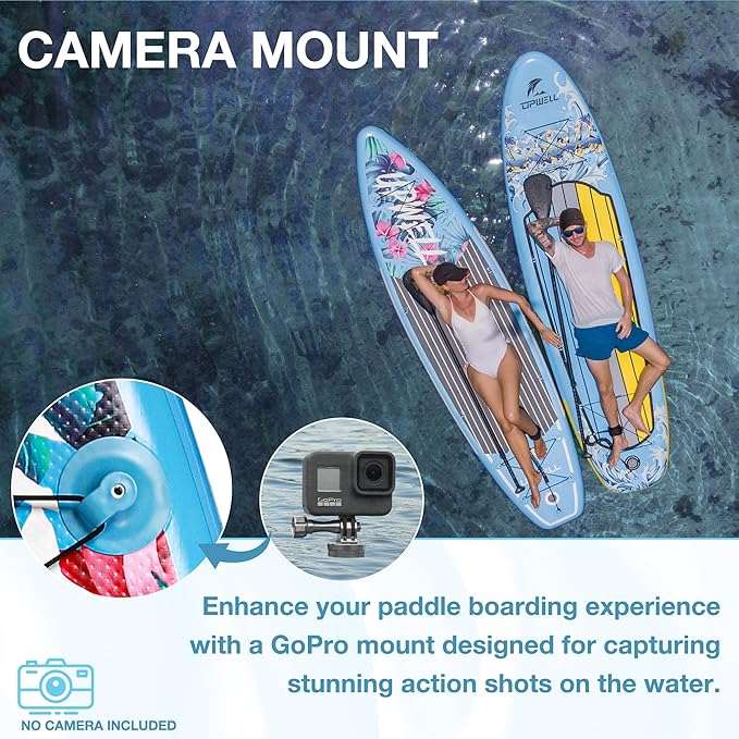 UPWELL 10'6"/11'/11'6" Inflatable Paddle Board, Stand Up Paddlboard for Youth & Adults, Stable Design, Premium SUP Accessories, Backpack, Leash, Hand Pump, Fins-StrideForce Fitness