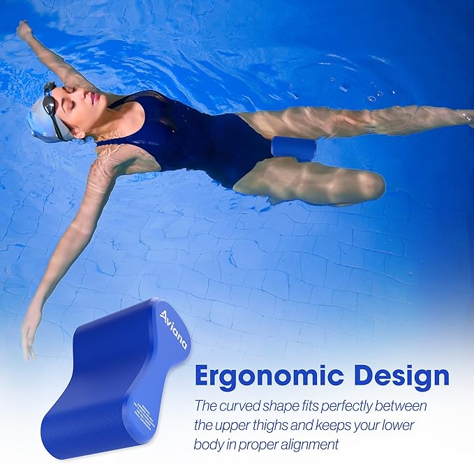 Pull Buoy Swim Training Leg Float for Adults & Youth | Swimming Pool Strokes & Upper-Body Strength EVA & BPA Free-StrideForce Fitness