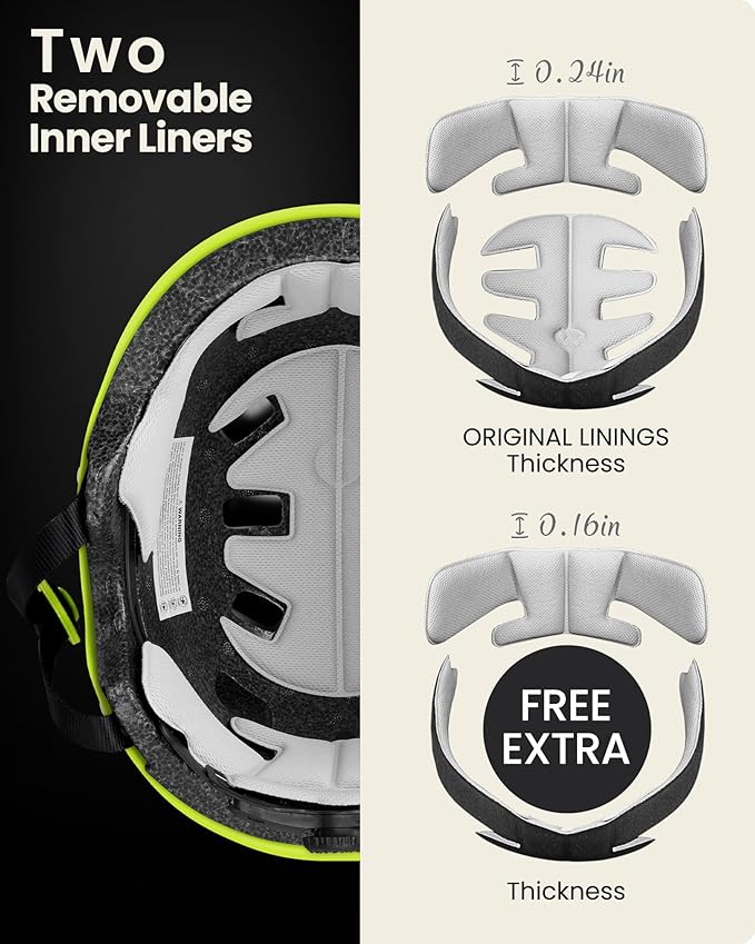 OutdoorMaster Skateboard Cycling Helmet - Two Removable Liners Ventilation Multi-Sport Scooter Roller Skate Inline Skating Rollerblading for Kids, Youth & Adults-StrideForce Fitness