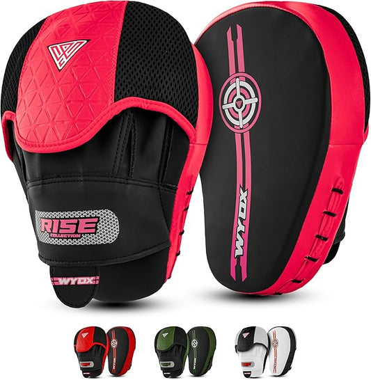WYOX Curved Boxing Punch Mitts – Boxing Pads Training Set, Punching Mitts for Adults, Kickboxing Pads, Muay Thai Pads, Karate Pads, MMA Training Equipment, Martial Arts Focus Pads-StrideForce Fitness