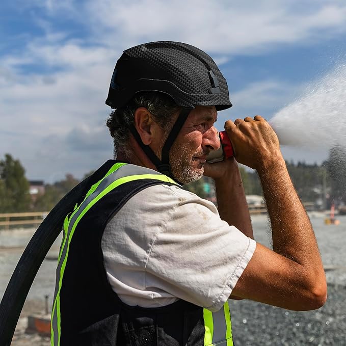 GE Safety Helmet: ANSI Type 2 Class G & E, Advanced Impact Technology, Ultra Comfortable Memory Foam, Heat Stress Reduction, Compatible with Accessories, Adjustable Size OSHA Approved-StrideForce Fitness