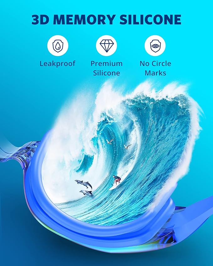 Aegend Swim Goggles, Swimming Goggles No Leaking Full Protection Adult Men Women Youth-StrideForce Fitness