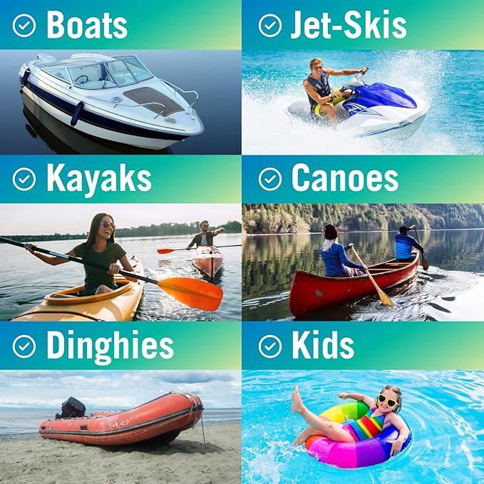 Boat Paddle Telescoping Plastic Collapsible Oar, Kayak, Jet Ski, Rafting, Mini Canoe Paddles, Tubing Floats, Rowing Safety Accessories for Kids and Adults-StrideForce Fitness