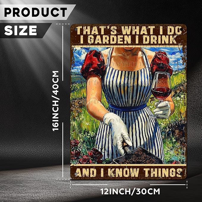 Gardening Decor That's What I Do I Garden Vintage Metal Sign for Home Yard Garden Backyard Garage Man Cave Shed Office Craft Room 12 * 16inch-StrideForce Fitness