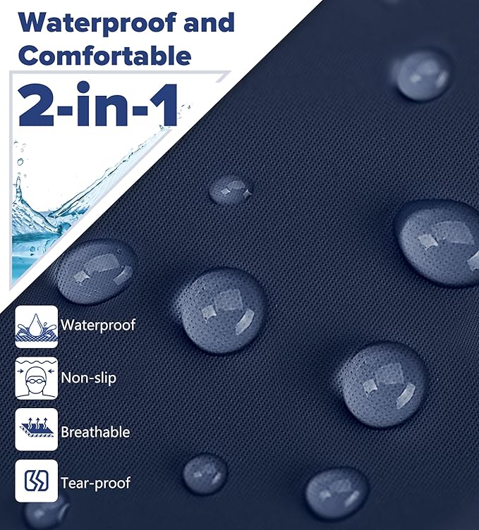 Aegend Fabric Swim Cap, Silicone Waterproof Layer - Breathable Cloth Swimming Cap, Keep Hair Dry with Hight Elasticity for Youth(8-16) Adult, 2 Sizes to Choose-StrideForce Fitness