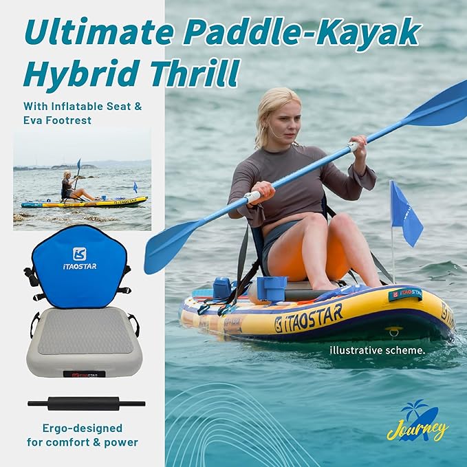 Journey 11'6" / 11'×34" / 11'×35" Extra Wide Paddle Board, One-Stop Premium SUP Board Accessories, Tailored Fins, Stable Inflatable Stand Up Paddle Boards for Youth/Adults of All Skill Levels-StrideForce Fitness