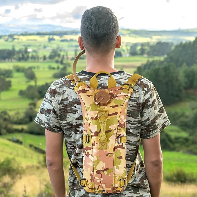 4 Pack Tactical Hydration Backpack with 3L Water Bladder Military Daypack Water Backpack Lightweight Hydration Back Pack for Running Cycling Climbing Hiking for Men Women-StrideForce Fitness