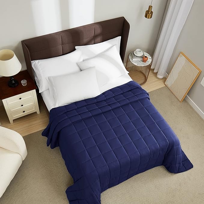 L'AGRATY Weighted Blanket - 88"x104" 25lbs Cooling Breathable Heavy Blanket Microfiber Material with Glass Beads for Adult All-Season Summer Fall Winter Soft Thick Comfort-StrideForce Fitness