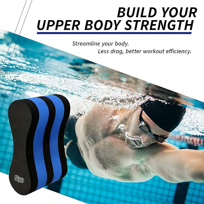 Sunlite Sports EVA 5-Layer Pull Buoy Leg Float - Pool Training Aid, Legs and HIPS Support for Adults, Kids, and Beginners, for Swimming Stroke-StrideForce Fitness