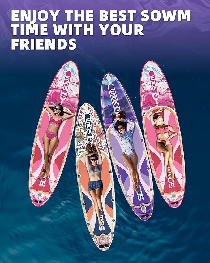 Inflatable Paddle Boards 11'x33'', Stand Up SUP Paddle Board Inflatable for Adults Youth, Extre Wide & Non-Slip Sup of All Skill Levels-StrideForce Fitness