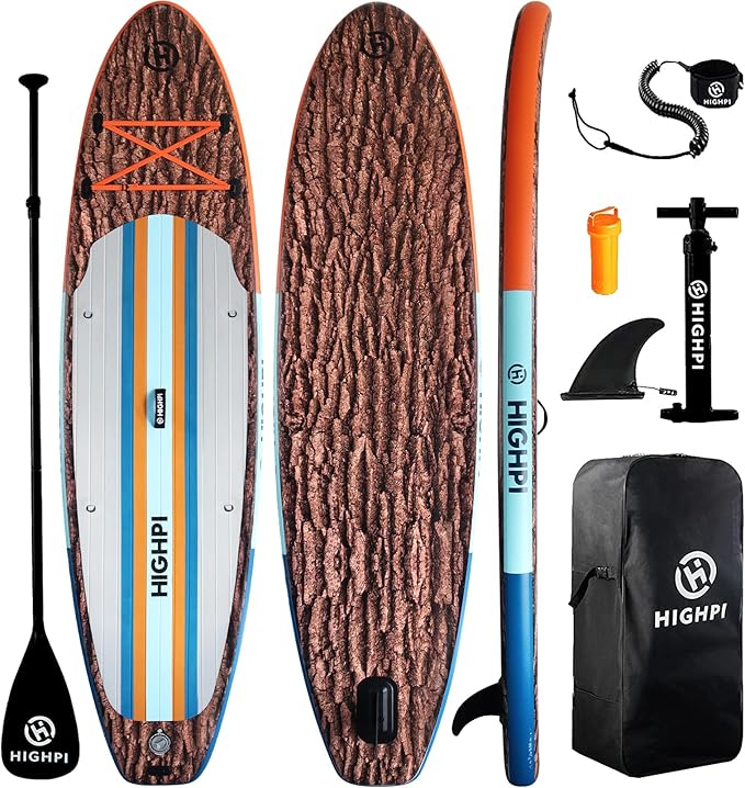 Highpi Inflatable Stand Up Paddle Board for Youth and Adults – Wide Sup with Premium Accessories, Blow Up Paddleboard for Surfing, Fishing, Yoga & More-StrideForce Fitness