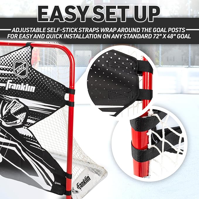 Franklin Sports NHL Street Hockey Goalie Shooting Target - Shooter Tutor Hockey Goal Practice Target - Street Hockey Net Goalie Target - Easy Attach Targe-StrideForce Fitness