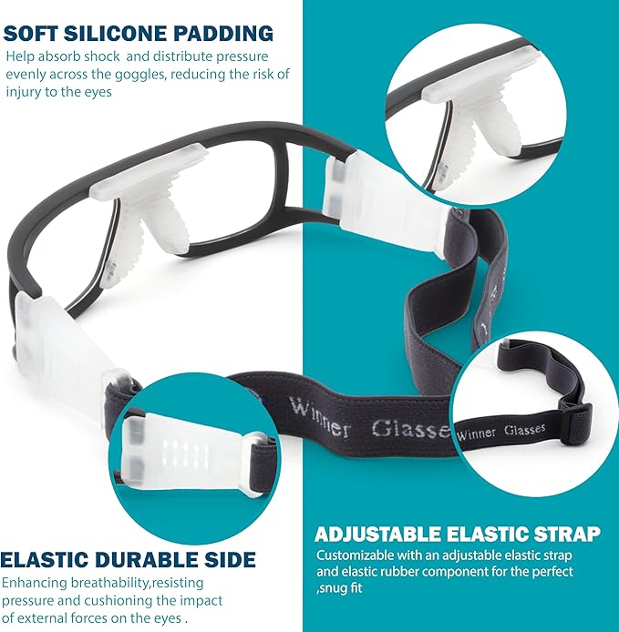 BLUE CUT Safety Outdoor Sports Goggles Unisex Anti Fog Ideal For Basketball Racquetball-StrideForce Fitness