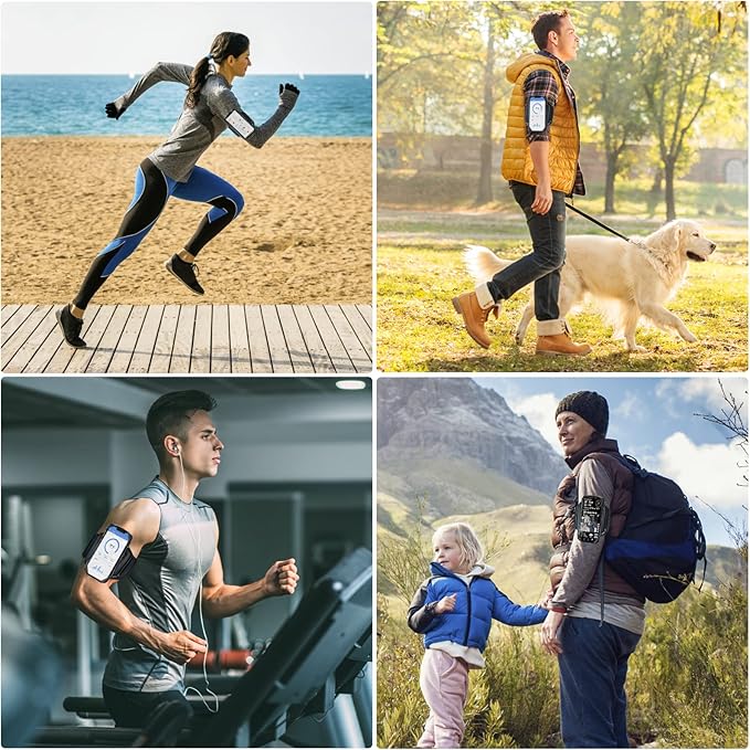 Cikyner Running Armband Phone Holder - 360 Rotatable & Detachable Sports Armband With Earphone/Cash Pocket for 4.5-7'' iPhone - for Gym, Hiking-StrideForce Fitness