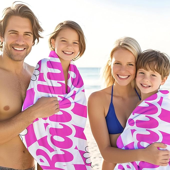 JML Personalized Beach Towel with Name, Custom Flower Beach Towel, Customized Microfiber Pool Towel, Quick Dry & Absorbent Swim Towel for Adult,Anniversary, Birthday, Summer Holiday,Vacation-StrideForce Fitness