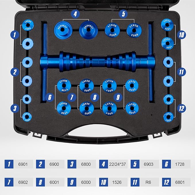 25PCS Bicycle Bearing Press Kit for Wheel Hub, Soft Tail Frame Pivot Point Installation with Bushing Tool-StrideForce Fitness