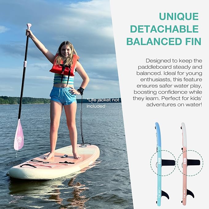 Niphean Inflatable Stand Up Paddle Board with SUP Accessories, Anti-Slip EVA Deck, 10’6’’ Inflatable Paddle Boards for Adults & Youth of All Skill Levels-StrideForce Fitness