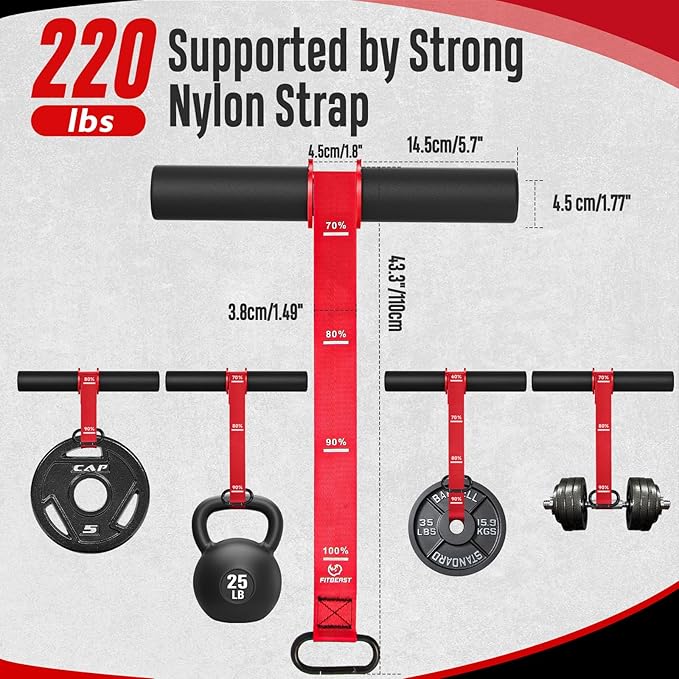 FitBeast Forearm Strengthener & Wrist Roller Forearm Exerciser - Adjustable Forearm Strength Trainer with Thickened Anti-Slip Grip Handles, Ideal for Boosting Grip Strength & Muscle Building