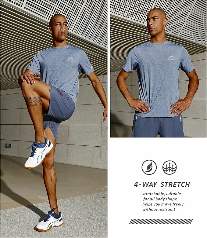 NORTHYARD Men's UPF 50+ Sun Protection Shirts Swim SPF UV Quick Dry Short Sleeve T-Shirts for Athletic Fishing Rash Guard-StrideForce Fitness