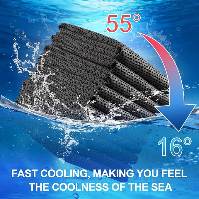 Shellwei 50 Pcs Cooling Towel 40 x 12 Inch Microfiber Workout Towels Breathable Chilly Towel Ice Cool Cold Towels Bulk Fast Drying Absorbent Sweat Rag for Neck Yoga Sports Golf Gym-StrideForce Fitness