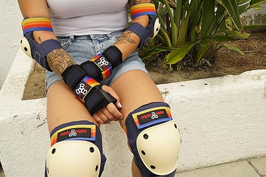 Triple Eight Saver Series 3-Pack Pad Set– Ideal for Skateboarding, In-line Skating, Roller Skating, and Biking-StrideForce Fitness
