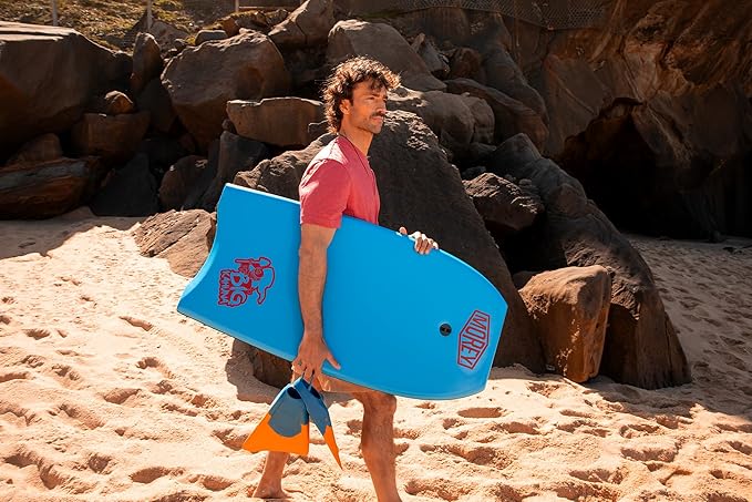 MOREY® Bodyboard Turbo 4 Classic. The Original Body Boards for Beach; Dual Stringer, PE Core, & HDPE for Slick Bottom (2025 Model)-StrideForce Fitness