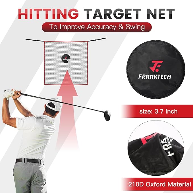 Golf Practice Net - Heavy Duty Driving Range Net with High Impact Chipping Target, Include Carry Bag and Golf Balls for Indoor Outdoor-StrideForce Fitness