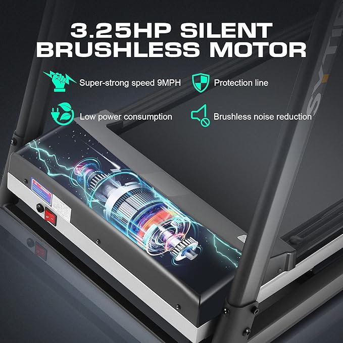 SYTIRY Treadmills for Home with TV Screen and WiFi,Smart Foldable Treadmill Machine,3D Virtual Sports Scene,HiFi Speakers,Popular APP for Social Networking,Video,and Search,Walking Treadmill-StrideForce Fitness