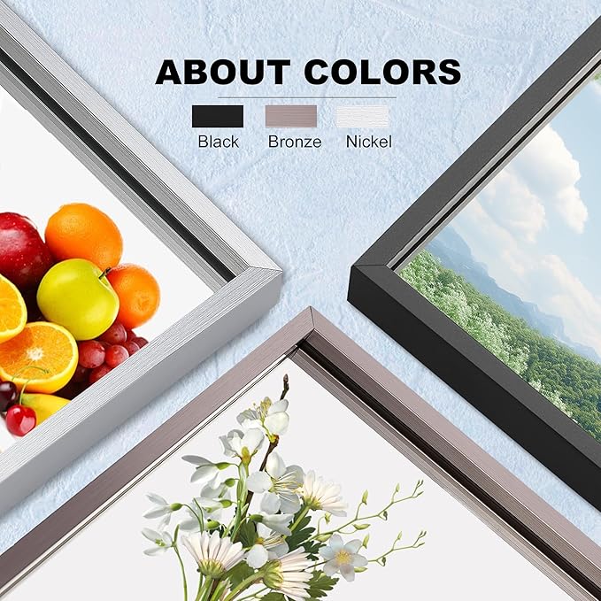 60x30 Inch Bathroom Mirror for Wall, Aluminum Frame Rectangle Rectangular Vanity Mirror, Modern Large for Bedroom, Living Room, Horizontal or Vertical, Black-StrideForce Fitness