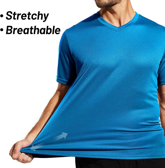 MIER Men's Quick Dry Workout Shirts Moisture Wicking Running Athletic Performance T-Shirts Recycled Polyester Top Tee-StrideForce Fitness