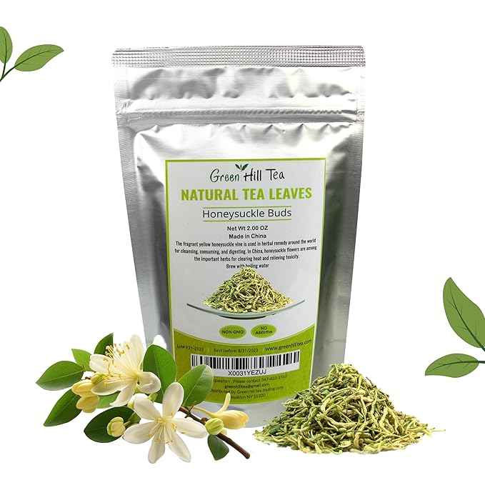 Greenhilltea traditional health herbs, Honey suckle dried herbal tea honeysuckle 2 OZ (56 grams)-StrideForce Fitness