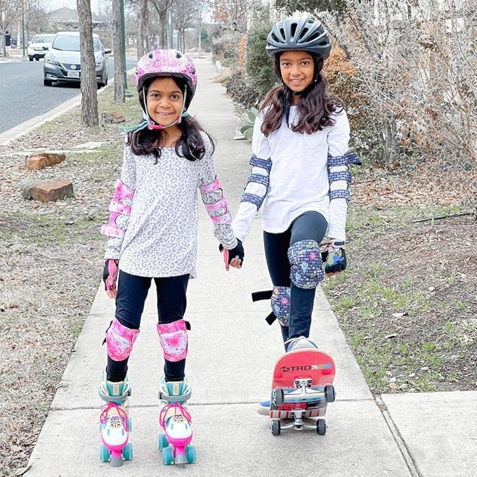 Soft-Style Kids Knee and Elbow Pads with Bike Gloves, Flexible Impact-Resistant Gear for Ages 2-11, Designed for Balance Bikes, Roller-Skating, and Skateboarding-StrideForce Fitness