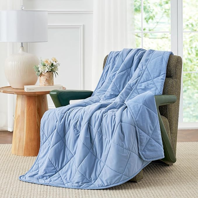 Cozy Bliss Cooling Blanket for Hot Sleepers, Q-Max 0.4 Cooling Comfort for Girls Boys, Cold Blankets for Night Sweats Sleeping, Ultra-Cool Lightweight Breathable Summer Blanket for Travel-StrideForce Fitness