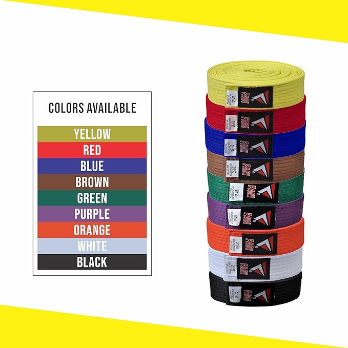 Martial Arts Belt for Karate, Judo, Aikido and Taekwondo - Durable Cotton-Polyester Blend for Adults and Kids-StrideForce Fitness