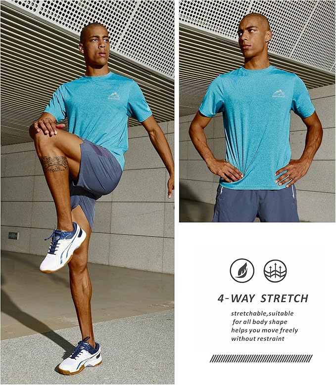 NORTHYARD Men's UPF 50+ Sun Protection Shirts Swim SPF UV Quick Dry Short Sleeve T-Shirts for Athletic Fishing Rash Guard-StrideForce Fitness