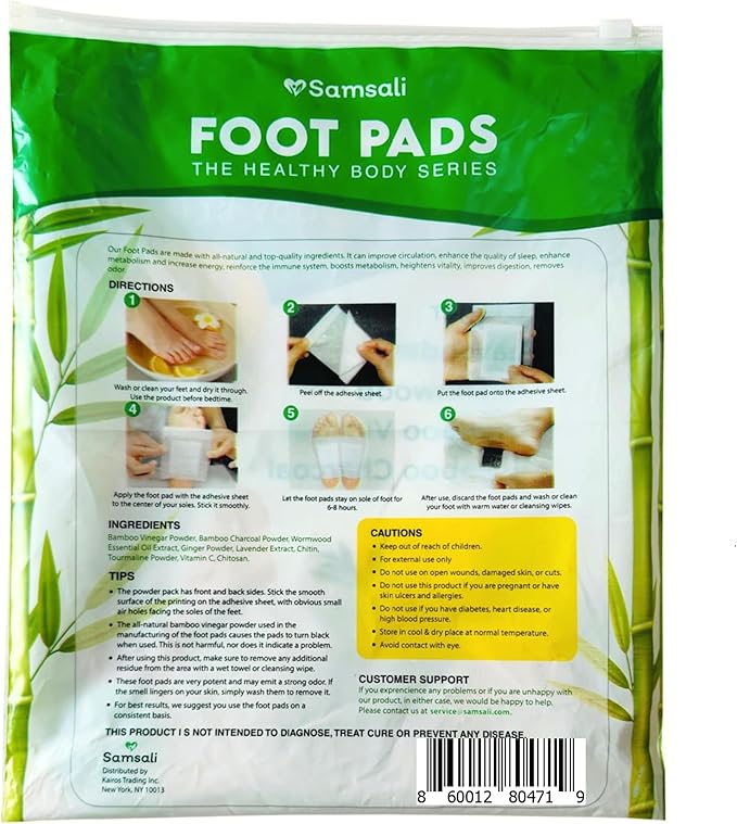 Ginger Foot Pads for Pain Relief: 120-Pack Natural Bamboo Vinegar Bamboo Charcoal Wormwood Lavender Ingredients Foot Patches - Comfort for Stress Relief Relaxation - Ideal for Adults Elderly-StrideForce Fitness