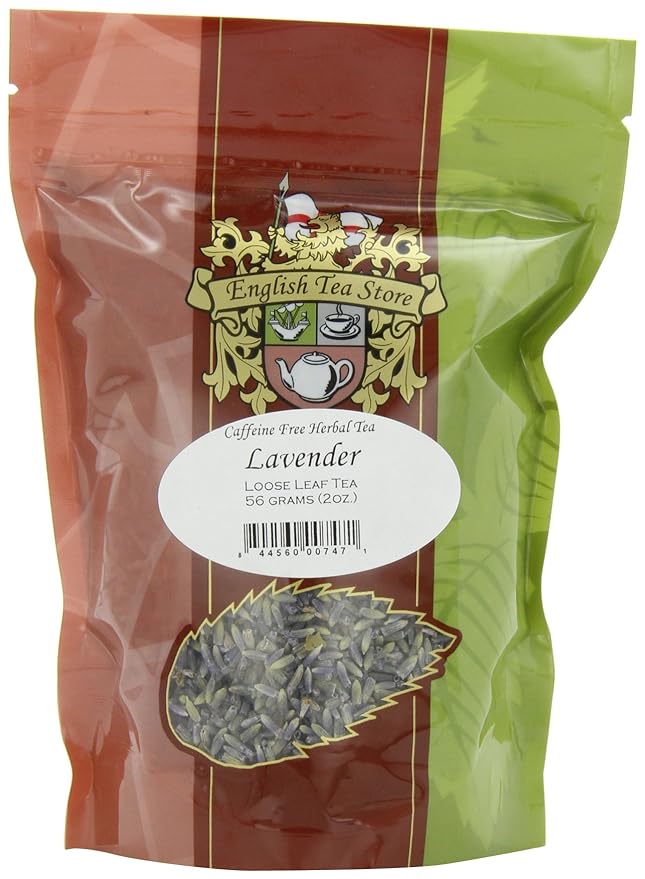 Lavender Caffeine Free Herbal Tea Pouches - 2oz | Loose Leaf Herbal Blend | French Provence Lavender | Relaxing Floral Aroma | Loose Leaf Pouches | Herbal Infusion Tea-StrideForce Fitness