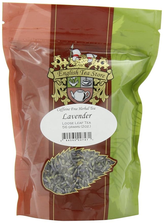 Lavender Caffeine Free Herbal Tea Pouches - 2oz | Loose Leaf Herbal Blend | French Provence Lavender | Relaxing Floral Aroma | Loose Leaf Pouches | Herbal Infusion Tea-StrideForce Fitness